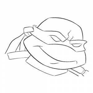 Раскраска Черепашка-Ниндзя усмехается