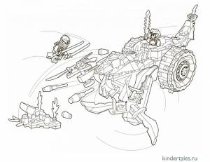 Новая машина Lego Ninjago» раскраска для детей