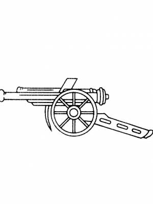 Раскраска Пушка картинка  для мальчиков