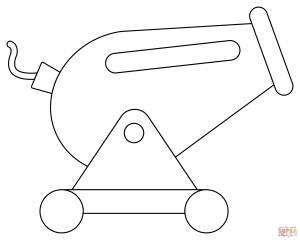 Раскраска Пиратская пушка