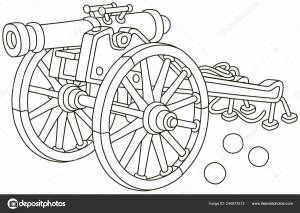 Раскраски Пушка для детей