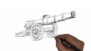 как нарисовать пушку
