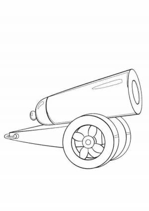 Пушка картинка раскраска