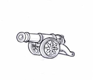 Пушка рисунок для детей