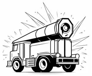 Черно-белый рисунок пушки со словом пушка на нем