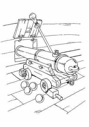 Раскраска пушка