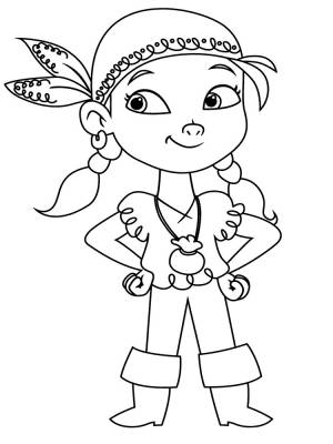 Раскраски с Джейком и пиратами Нетландии для девочек