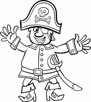 Раскраски Раскраска Весёлый пират Пираты
