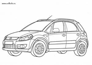 Раскраски машины Сузуки для мальчиков