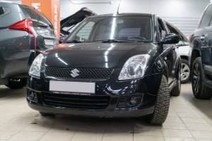 Установка защитной сетки в бампер Suzuki Swift