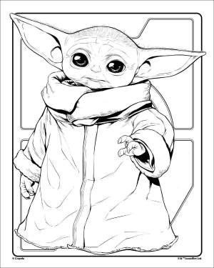 Раскраски Звездные войны йода
