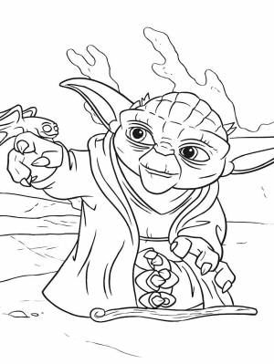 Раскраски Йода   в формате