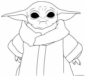 Йода раскраска