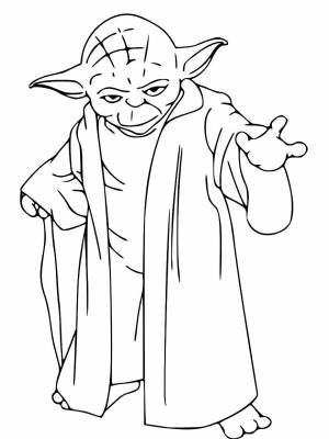 Картинка Йода  листе  для детей