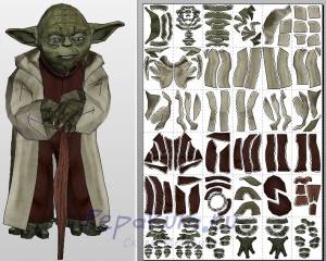 Сделать Мастер Йода из бумаги