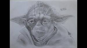 мастер Йода, рисунок карандашом Star Wars 9