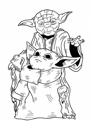 Раскраски Йода   в формате