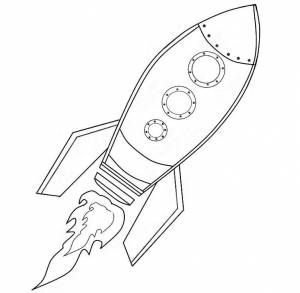 Раскраски Ракета для детей на день космонавтики