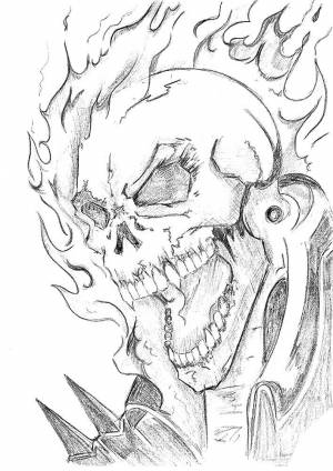 Раскраска Призрачный Гонщик