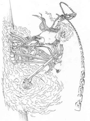 Раскраски Призрачный гонщик