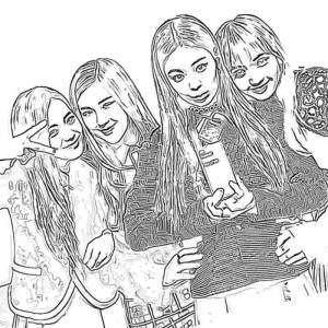 Раскраска Современные блэк пинк