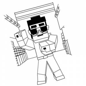 Раскраска диско человечек роблокс