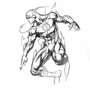 Раскраска герой марвел Флеш