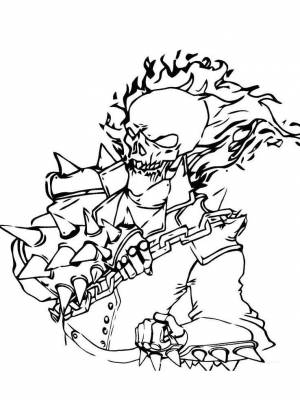 Раскраски Призрачный гонщик   в формате