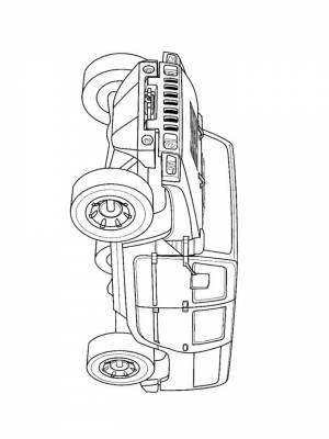 Раскраски Хаммер   в формате