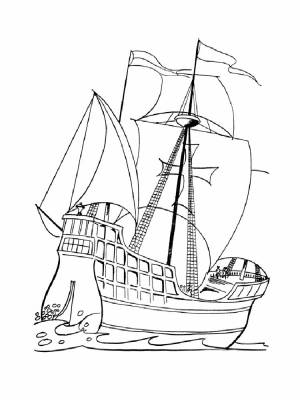 Раскраски Пиратский корабль