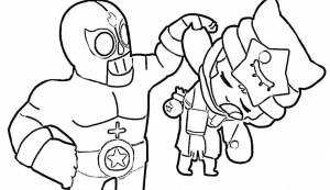 Раскраски Эль Примо из Бравл Старс