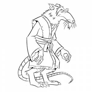 Раскраска Сэнсэй Сплинтер