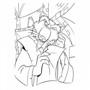 Раскраска Сплинтер в раздумьях