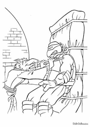 Раскраска Сплинтер преподает урок