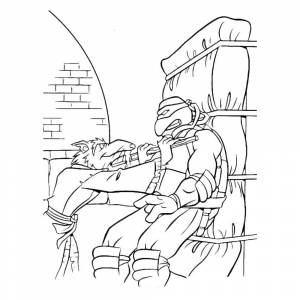 Раскраска Сплинтер преподает урок