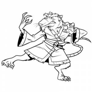 Раскраска Учитель крыса