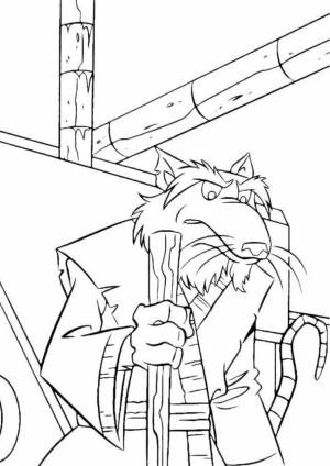 Раскраска «Учитель Сплинтер»