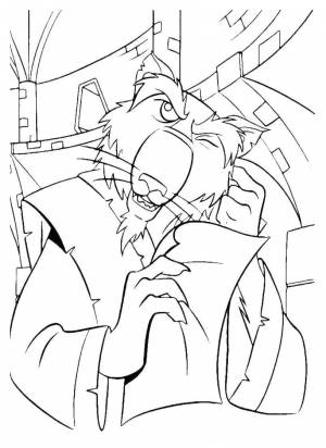 Раскраски Раскраска Учитель сплинтер