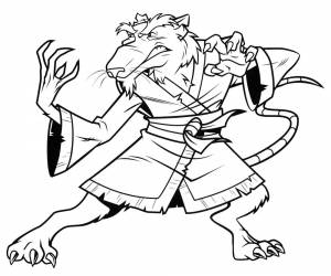 Черепашки ниндзя сплинтер раскраска