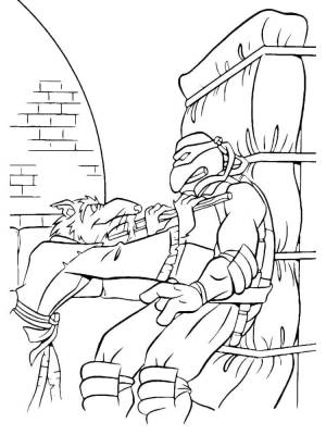 Раскраски Раскраска сплинтер сенсей черепашек ниндзя черепашки ниндзя