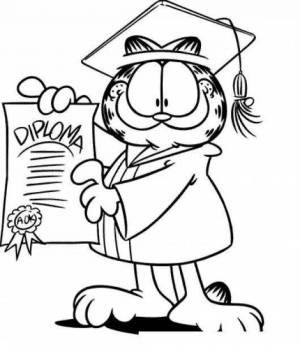 Раскраски кот учитель