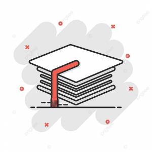 значок образования комиксов с выпускной кепкой степень учителя классной доски вектор PNG , учитель, классная доска, степень PNG картинки и пнг рисунок для й загрузки