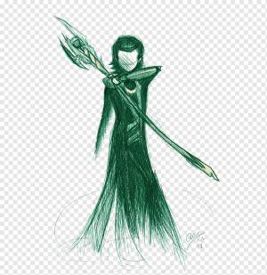Loki Drawing Thor YouTube, изумрудно-зеленый, Marvel Avengers Assemble, вымышленные персонажи, трава png