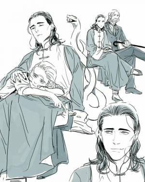 Thor amp; Loki AU Sketch