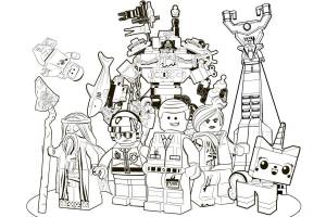 Раскраска Главные герои Лего