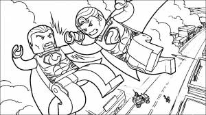 Раскраска Лего Супермен против генерала Зода