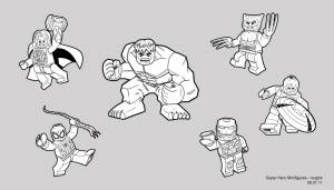 Раскраска лего супергерои