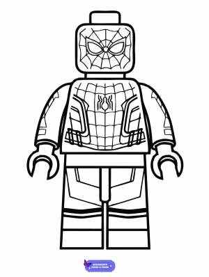 Человек паук лего раскраска