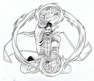 Раскраска Доктор Стрэндж 4