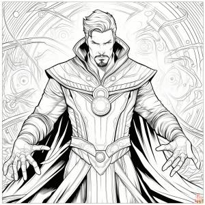 Раскраски Prinatable DR Strange  для детей и взрослых